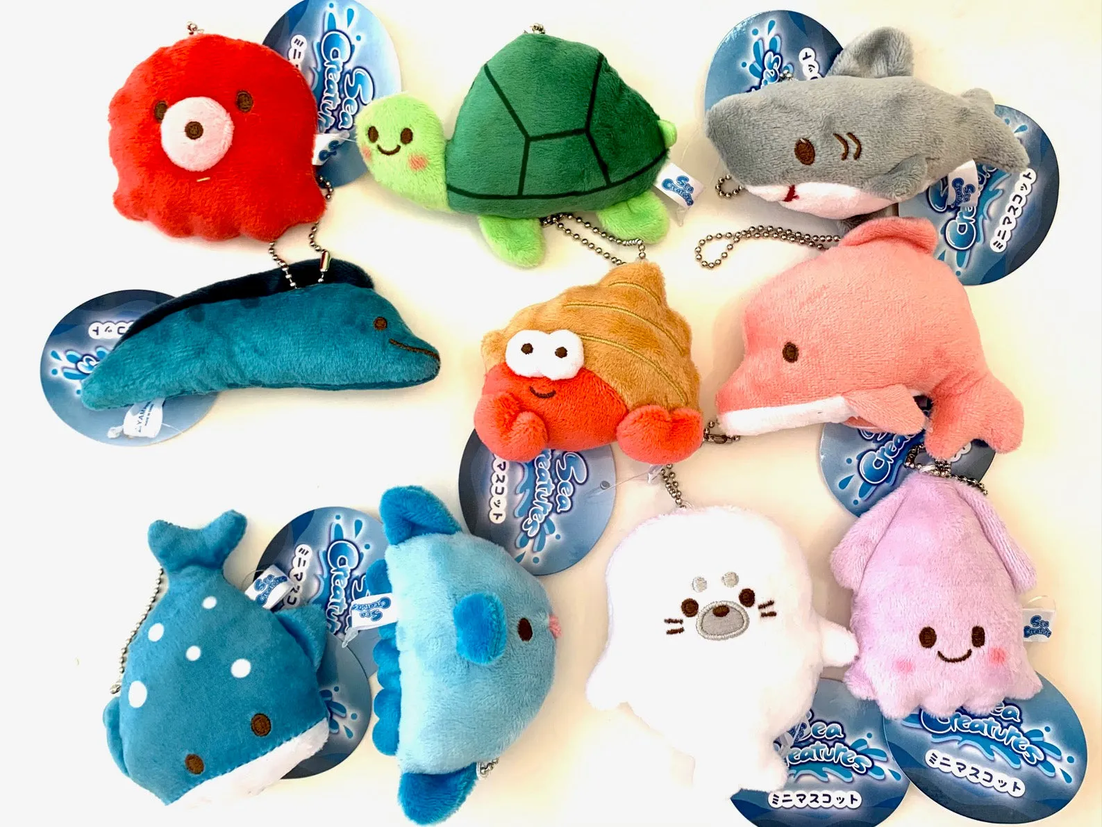 X 63230 Sea Life Mini Plush Charms-DISCONTINUED
