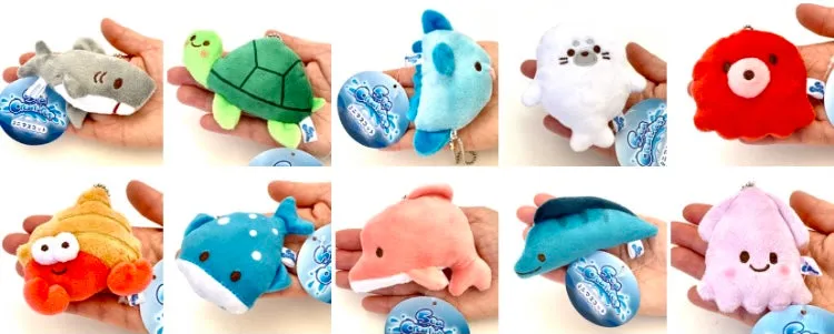 X 63230 Sea Life Mini Plush Charms-DISCONTINUED