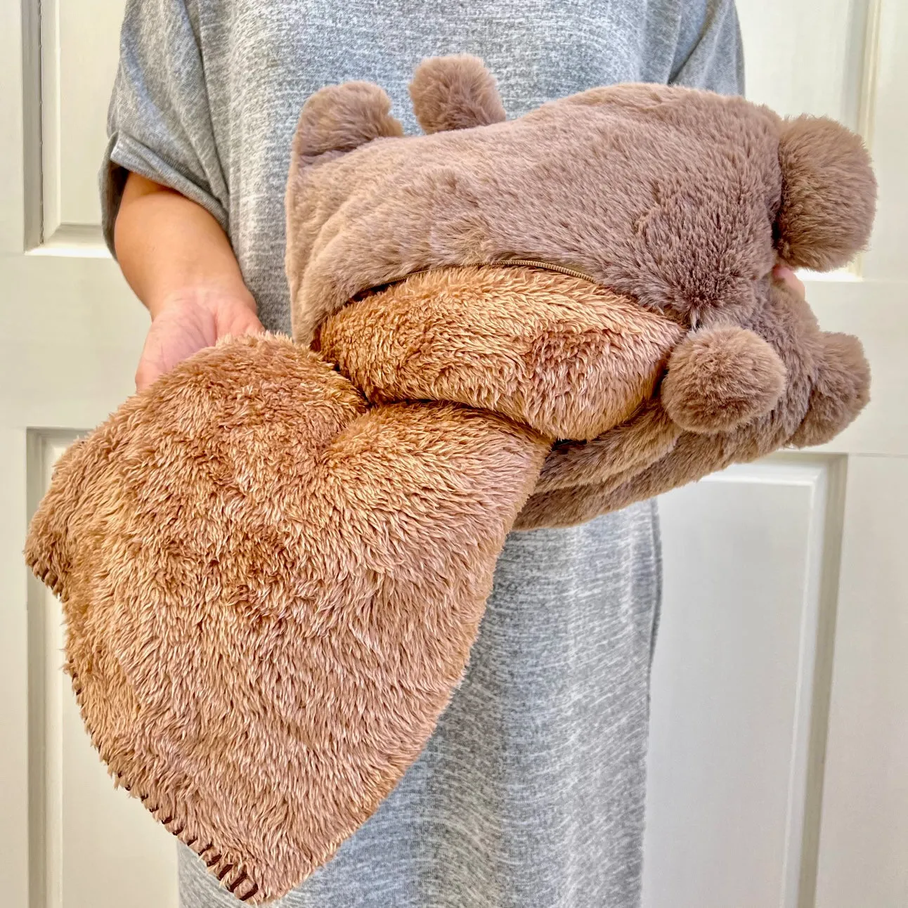 X 63296 JUMBO BEAR BLANKET PLUSH-DISCONTINUED