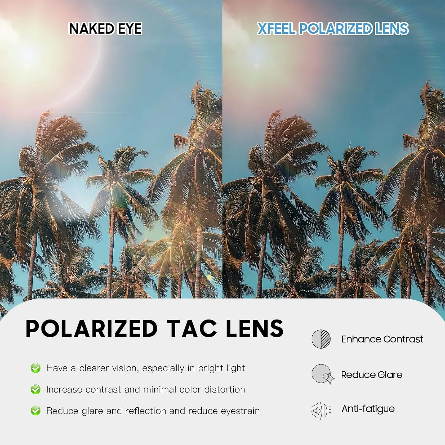 Xfeel Polarized Sunglasses Over Glasses for Women Trendy Shades Over Prescription Eyeglasses Sun Glasses