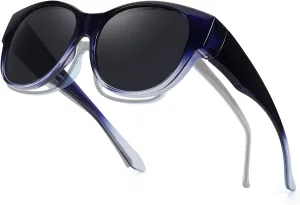 Xfeel Polarized Sunglasses Over Glasses for Women Trendy Shades Over Prescription Eyeglasses Sun Glasses