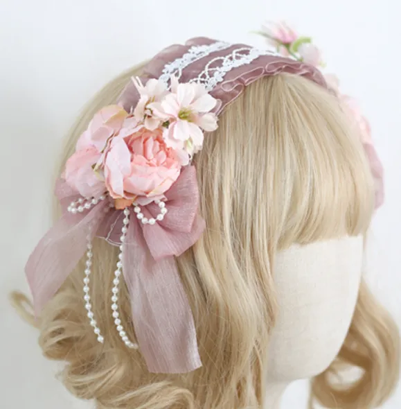 Xiaogui~Elegant Lolita Floral Lace Handmade Headband