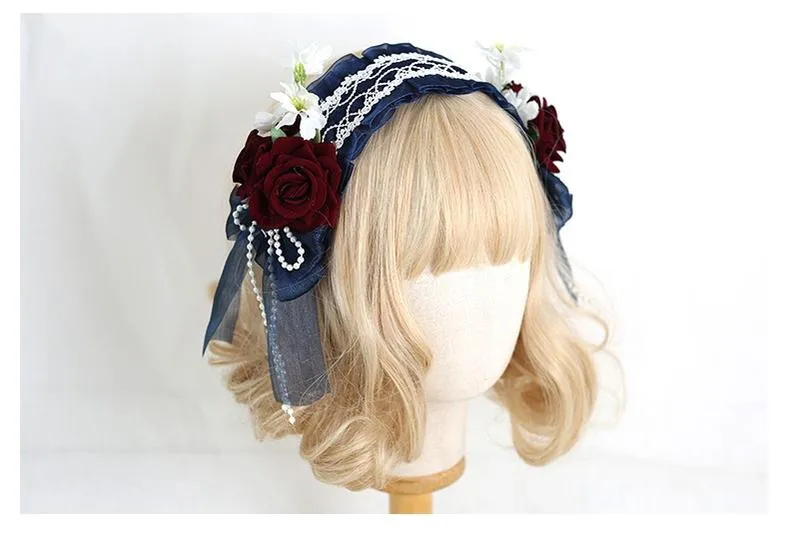 Xiaogui~Elegant Lolita Floral Lace Handmade Headband