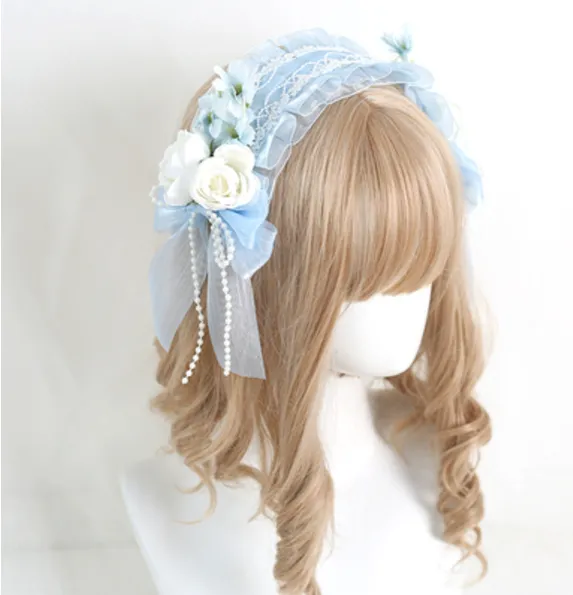 Xiaogui~Elegant Lolita Floral Lace Handmade Headband