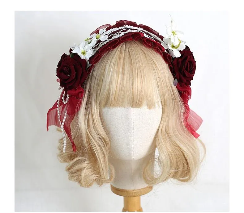Xiaogui~Elegant Lolita Floral Lace Handmade Headband