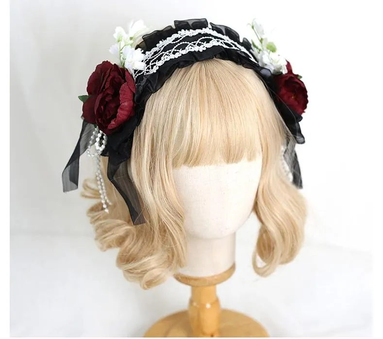 Xiaogui~Elegant Lolita Floral Lace Handmade Headband