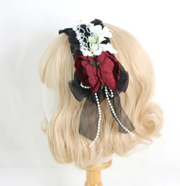 Xiaogui~Elegant Lolita Floral Lace Handmade Headband