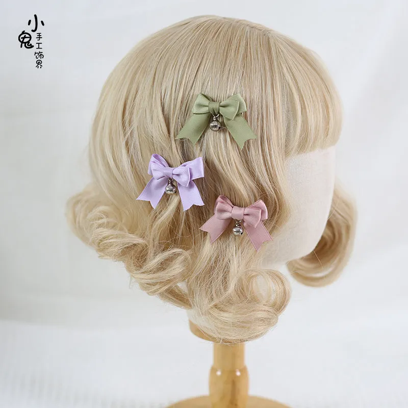 Xiaogui~Sweet Japan Fashion Lolita Bell Bow Clip