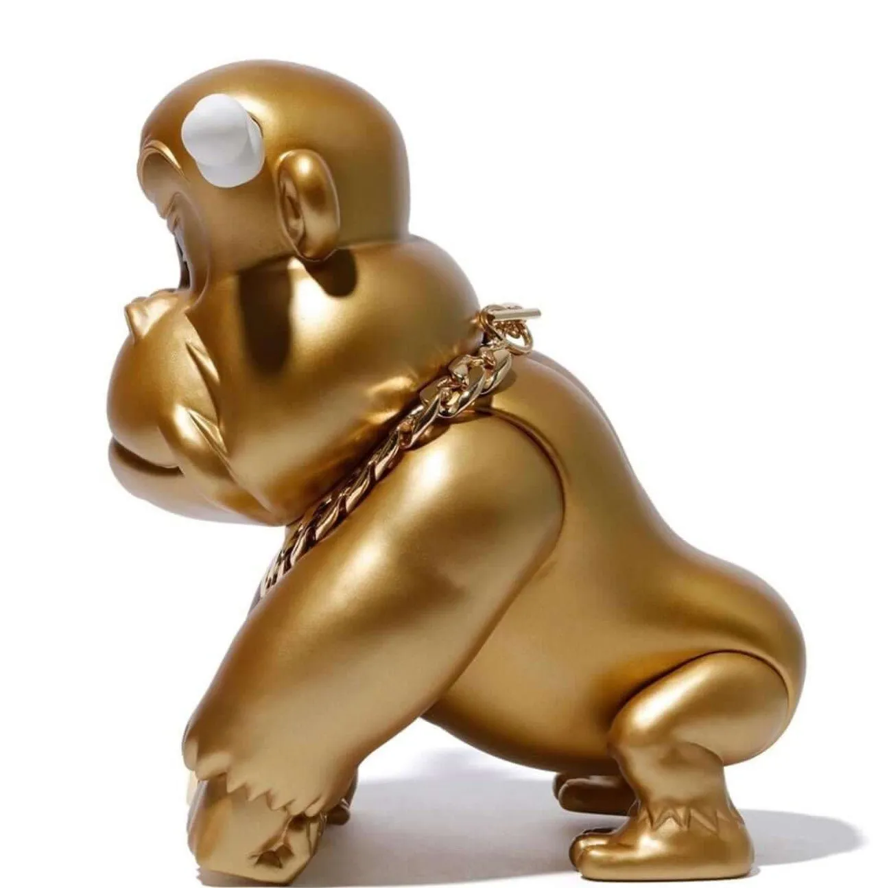 Xlarge Gorilla Dcon Cartoon OG 2019 Gold Signed Embellished Art by D*Face- Dean Stockton