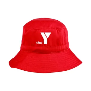 Y Bucket Hat with Toggle - Red