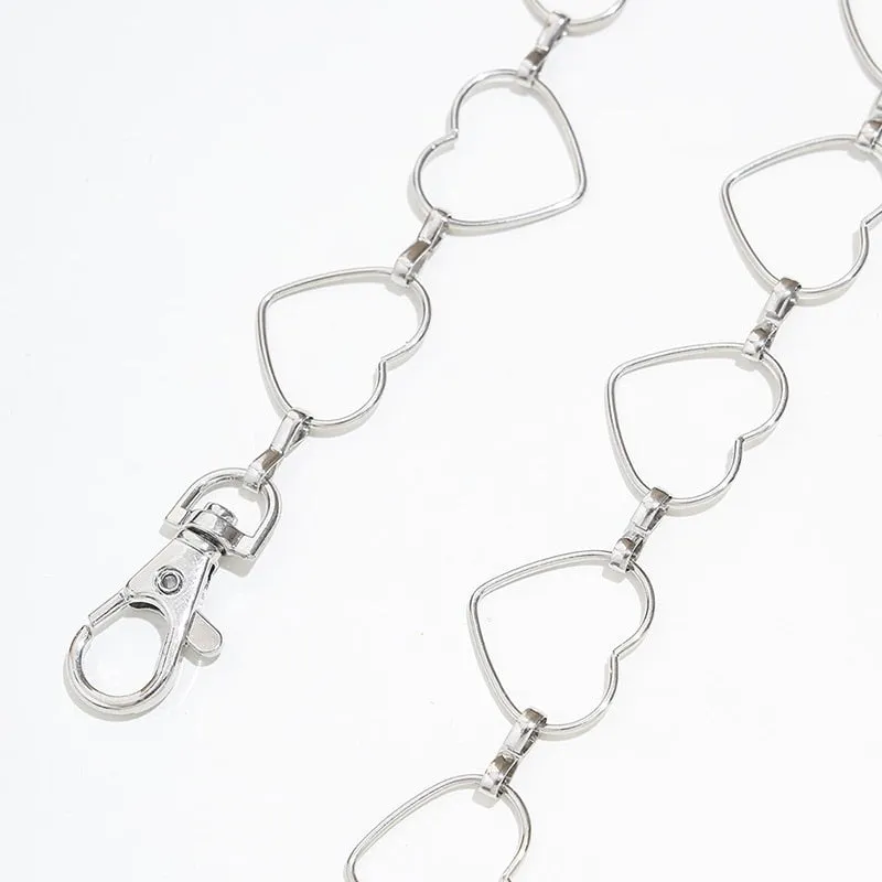 Y2K Heart Belt Chain