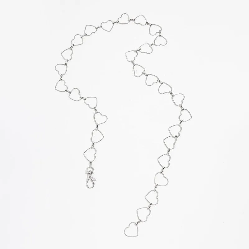 Y2K Heart Belt Chain