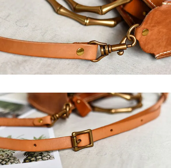 YAAGLE Fashion Metal Handles Genuine Leather Cross Body Bag YG377
