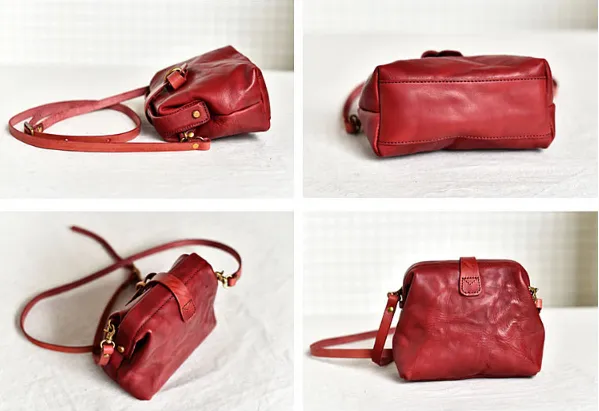 YAAGLE Women Vintage Vegetable Soft Tanned Leather Shoulder Bags YG291