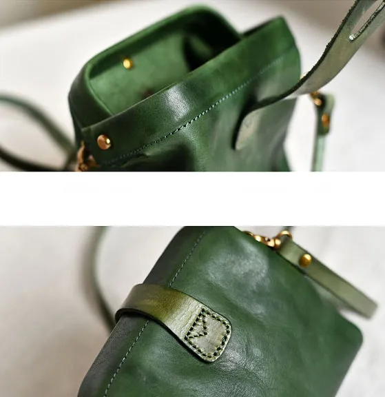 YAAGLE Women Vintage Vegetable Soft Tanned Leather Shoulder Bags YG291