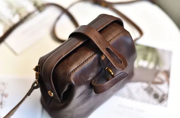 YAAGLE Women Vintage Vegetable Soft Tanned Leather Shoulder Bags YG291