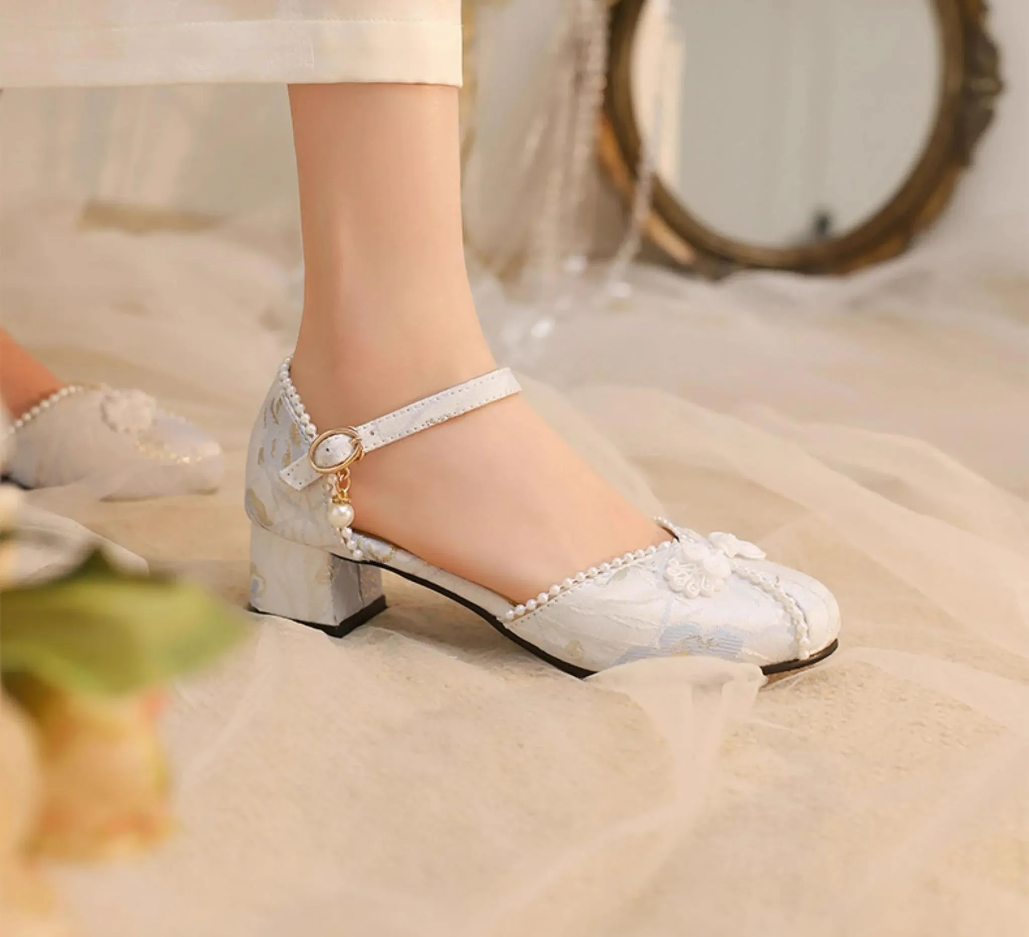 Yana~Heart Jade Yana~Qi Lolita Shoes Chunky Heels