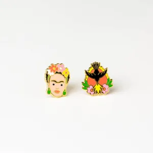 Yellow Owl Workshop - Frida Kahlo Milagro Earrings