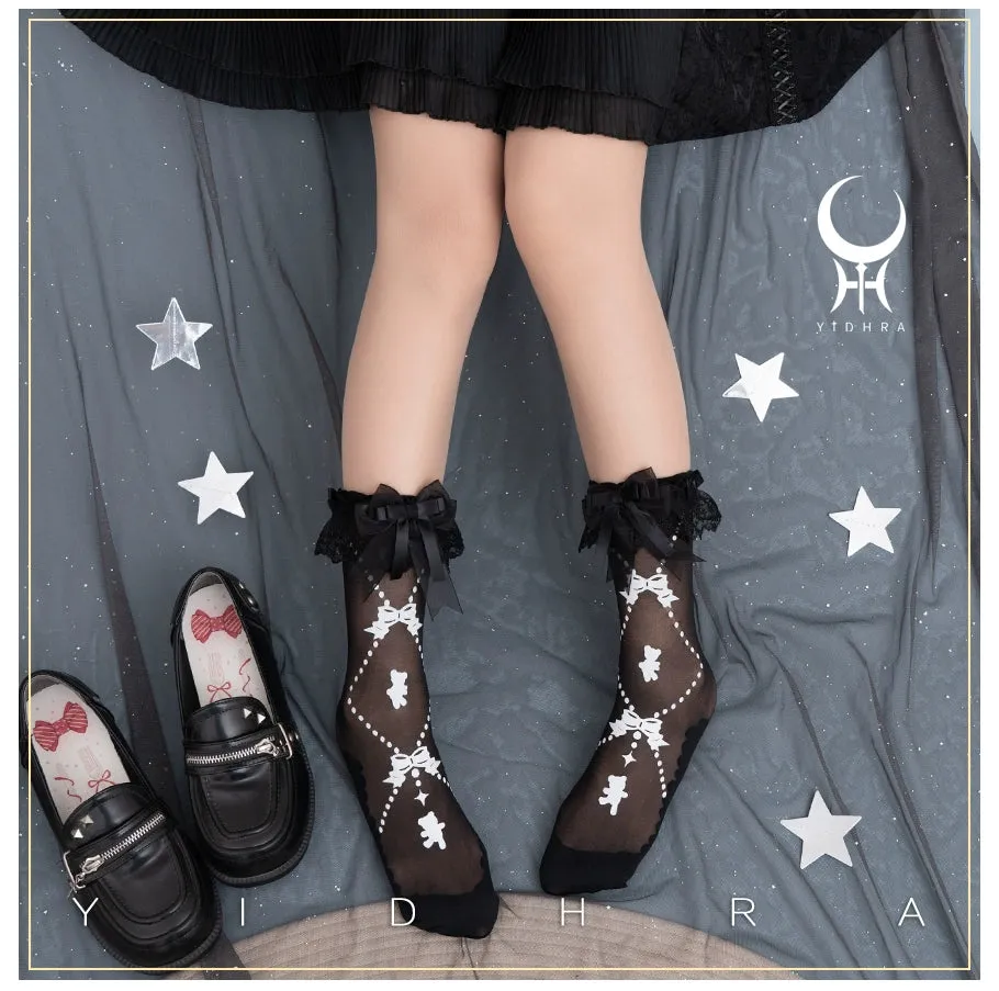 Yidhra~Bear Gummy and Milk Candy Bunny~Sweet Lolita Short Socks Lovely Socks