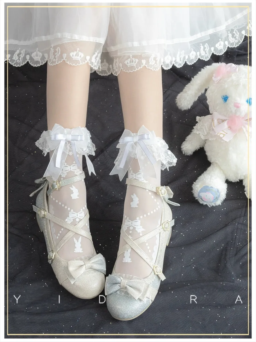 Yidhra~Bear Gummy and Milk Candy Bunny~Sweet Lolita Short Socks Lovely Socks