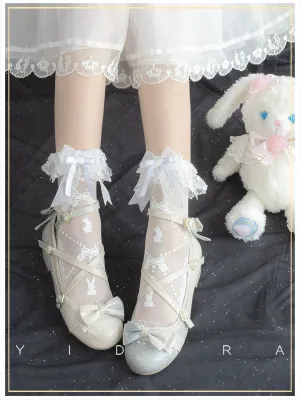 Yidhra~Bear Gummy and Milk Candy Bunny~Sweet Lolita Short Socks Lovely Socks