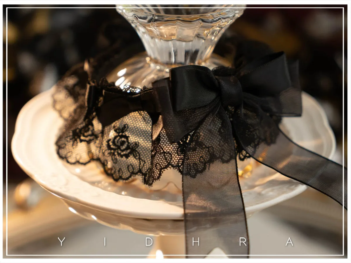Yidhra~Nightingale and Rose~Gothic Lolita Socks Rose Lace Socks