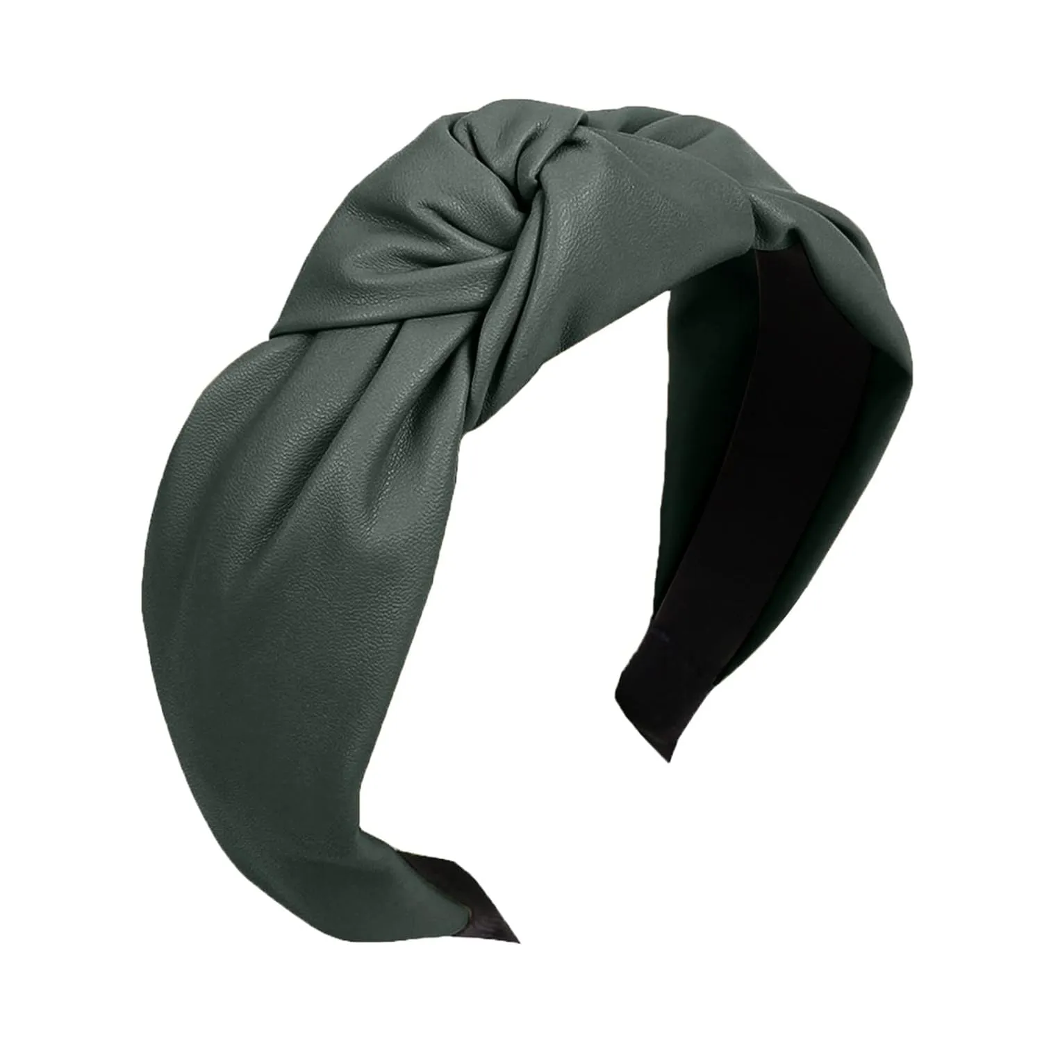 YOLAI Headbands for Women Girls Elastic Head Bands Hair Long Thick Hairband Non Slip Wide Hairhoop (Green, One Size)