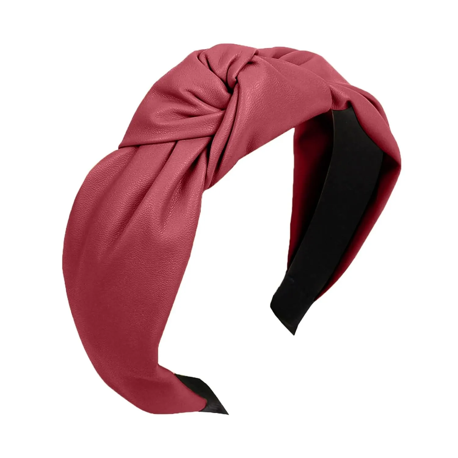 YOLAI Headbands for Women Girls Elastic Head Bands Hair Long Thick Hairband Non Slip Wide Hairhoop (Wine, One Size)