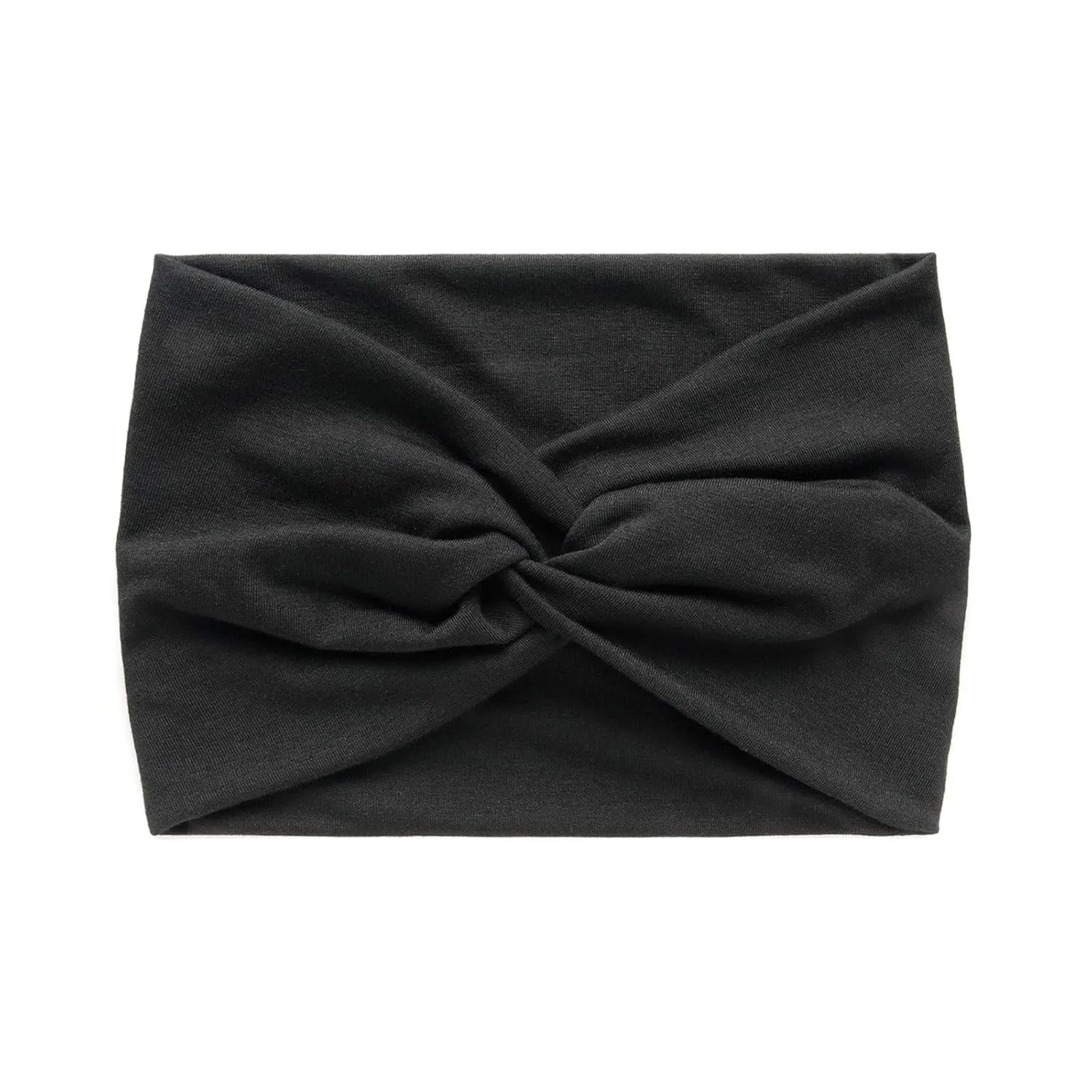 YOLAI Headbands for Women Solid Hair Bands Stretchy Sweat Bands Headbands Fashion Hair Accessories for Women (Black, One Size)