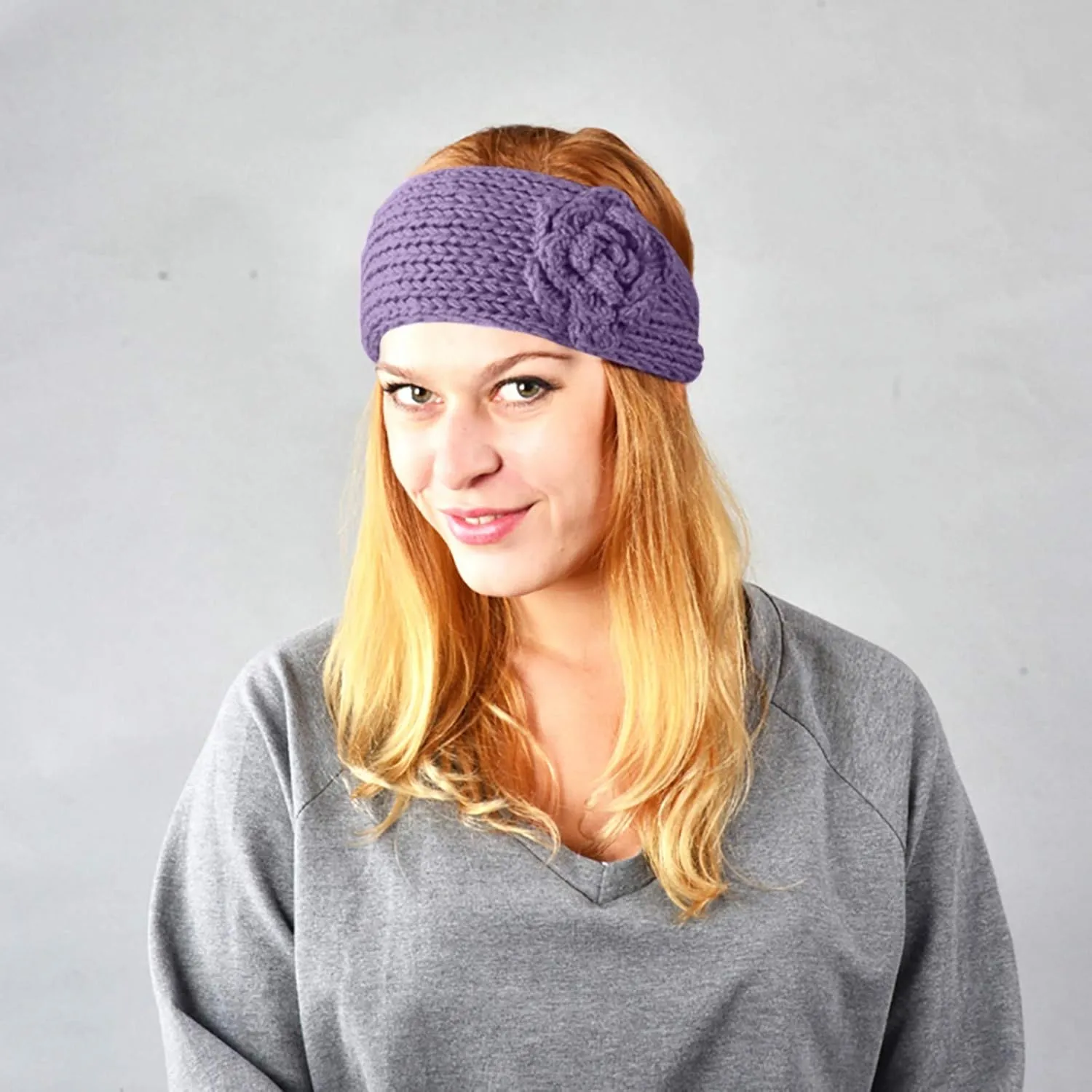 YOLAI Knit Hair Band Hair Sweet Women's Accessories Fashion Warmth Elastic Sports Headband Men Head Sweatbands (E, One Size)