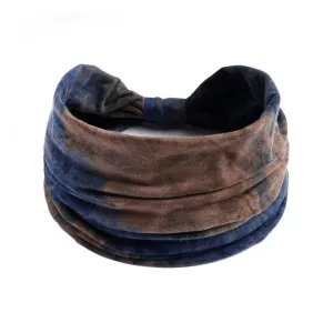 YOLAI Wide Boho Headband for Women Extra Large Turban Elastic Non-Slip Headbands Hairband Accessories for Yoga (Brown, One Size)