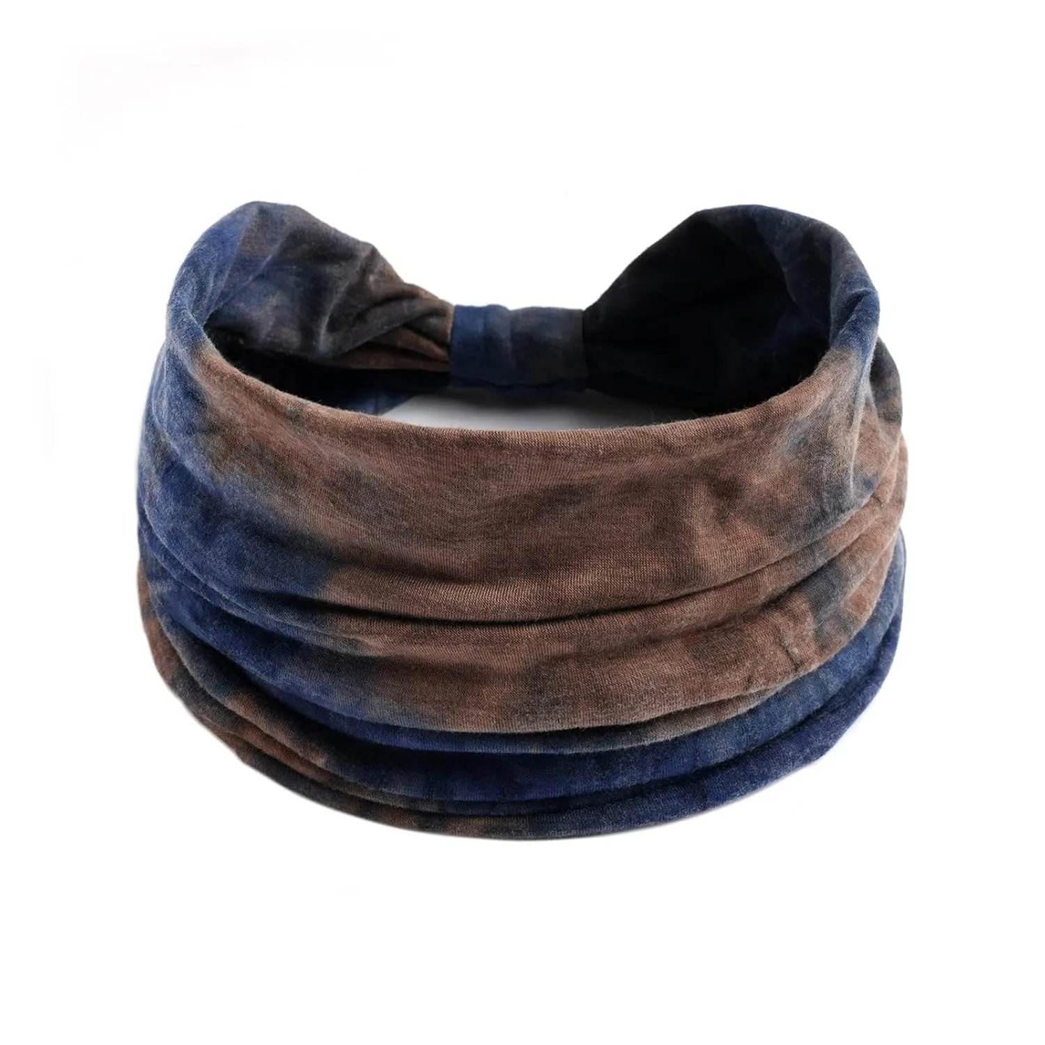 YOLAI Wide Boho Headband for Women Extra Large Turban Elastic Non-Slip Headbands Hairband Accessories for Yoga (Brown, One Size)