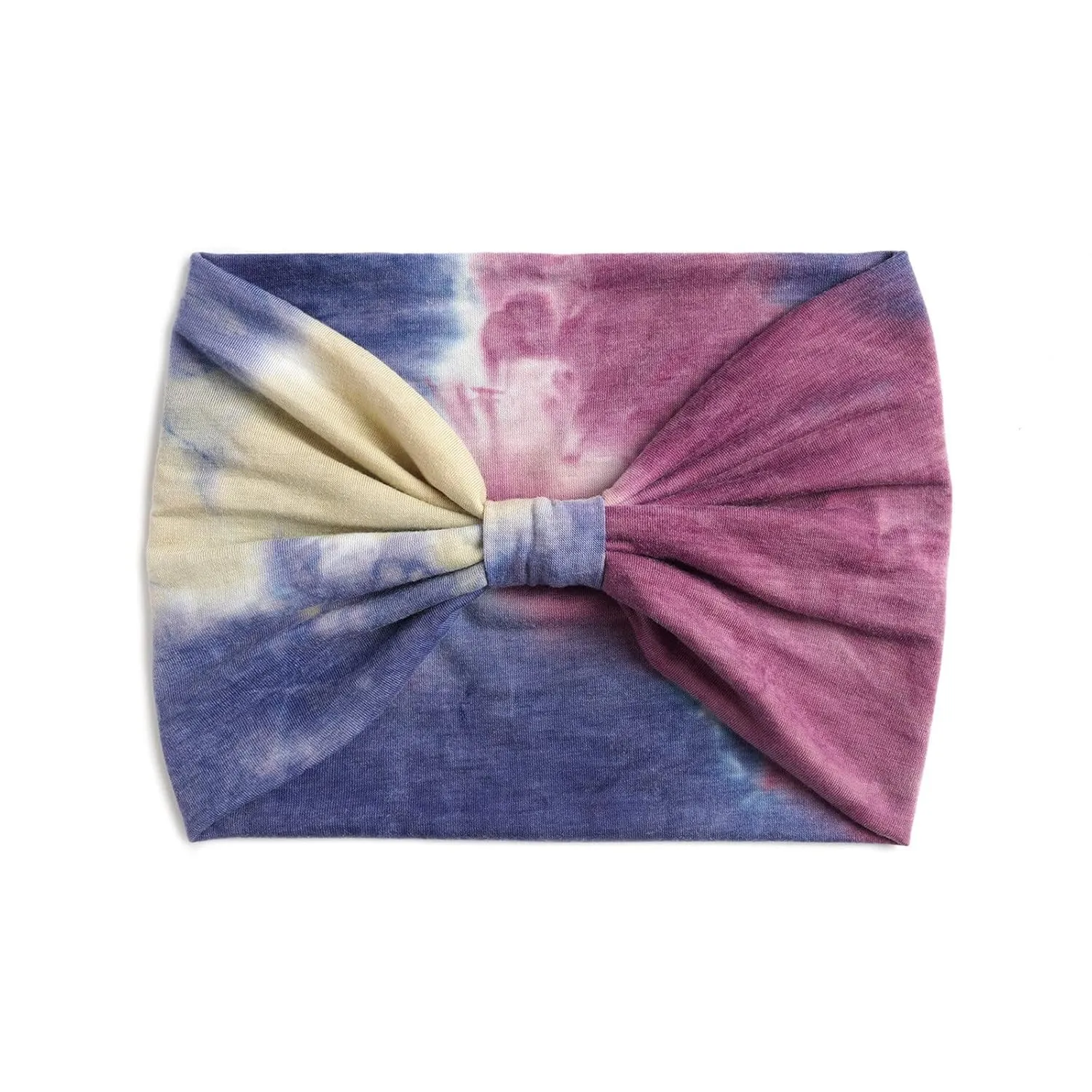 YOLAI Wide Boho Headband for Women Extra Large Turban Elastic Non-Slip Headbands Hairband Accessories for Yoga (Purple, One Size)