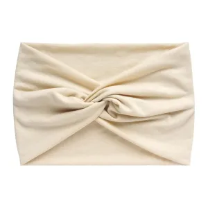 YOLAI Wide Headbands for Women Elastic Hair Bands for Workout Running Sport Solid Fashion Hair Accessories (Beige, One Size)