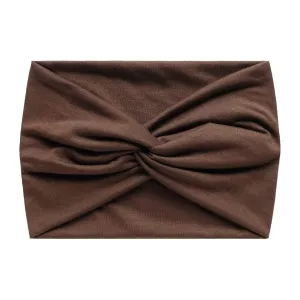 YOLAI Wide Headbands for Women Elastic Hair Bands for Workout Running Sport Solid Fashion Hair Accessories (Brown, One Size)