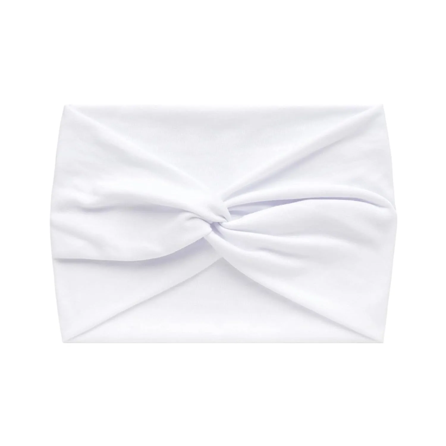 YOLAI Wide Headbands for Women Elastic Hair Bands for Workout Running Sport Solid Fashion Hair Accessories (White, One Size)