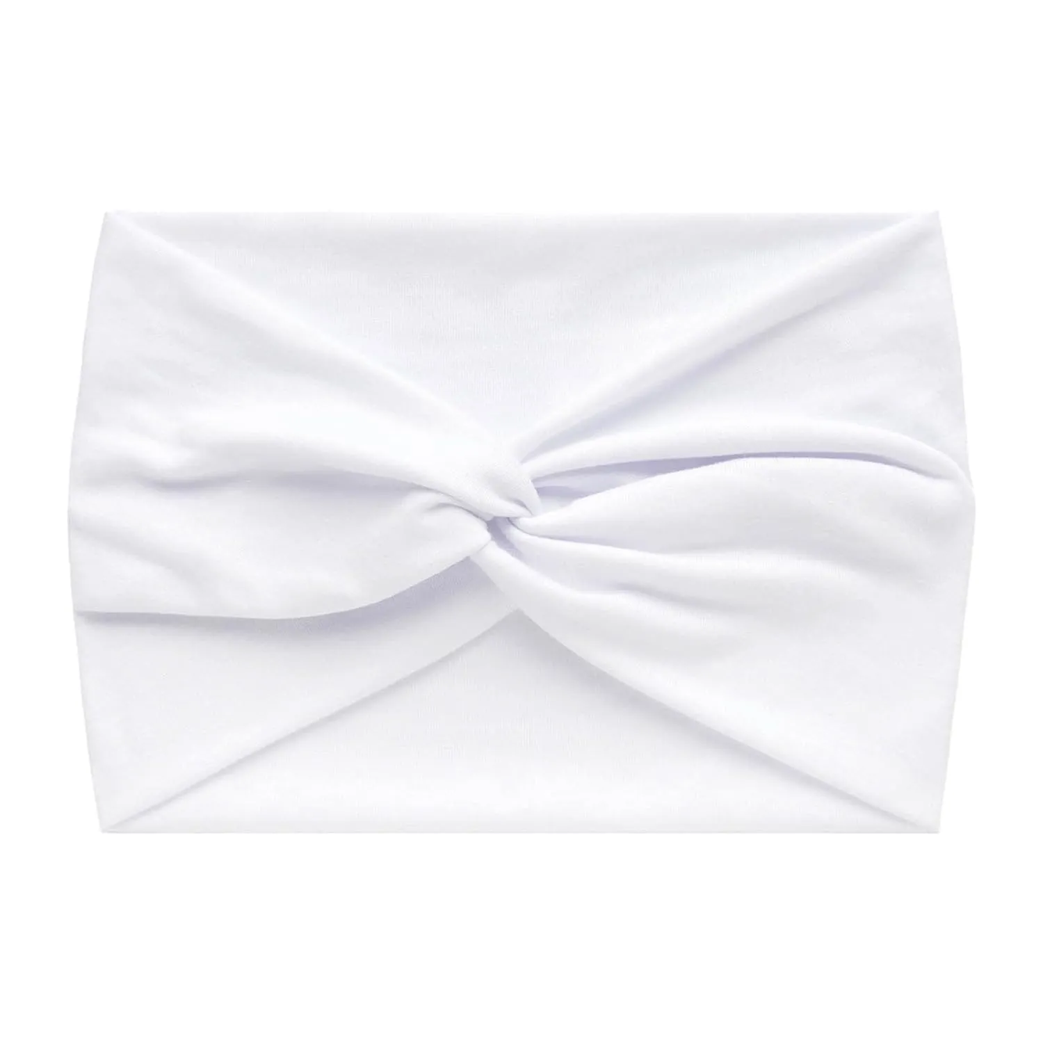 YOLAI Wide Headbands for Women Elastic Hair Bands for Workout Running Sport Solid Fashion Hair Accessories (White, One Size)
