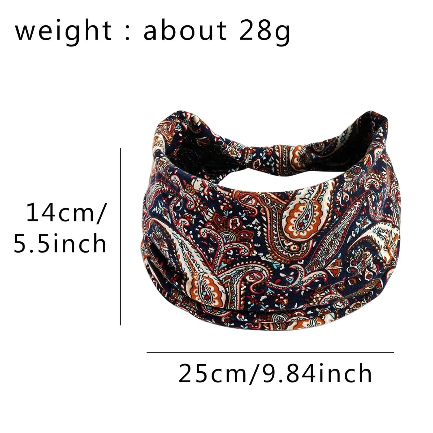 YOLAI Wide Headbands for Women Knotted Head Bands Elastic Turban Hairbands Fashion Hair Bands for Girls Womens (Brown, One Size)
