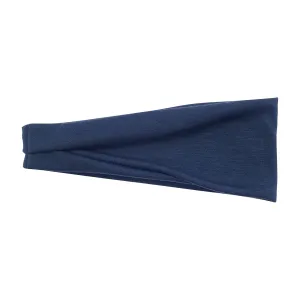 YOLAI Wide Headbands for Women Knotted No Slip Head Bands Soft Turban Headband Hair Accessories for Women (Navy, One Size)