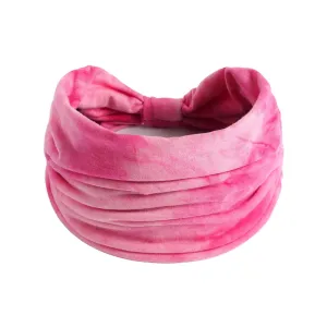 YOLAI Wide Headbands for Women No slip Stretchy Boho Hair Bands Soft Elastic Hairband for Yoga Workout Running (Pink, One Size)