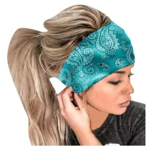 YOLAI Yoga Headbands for Women Non Slip Elastic Hairbands Head Accessories Hairbands for Sports Fitness Running (Green, One Size)