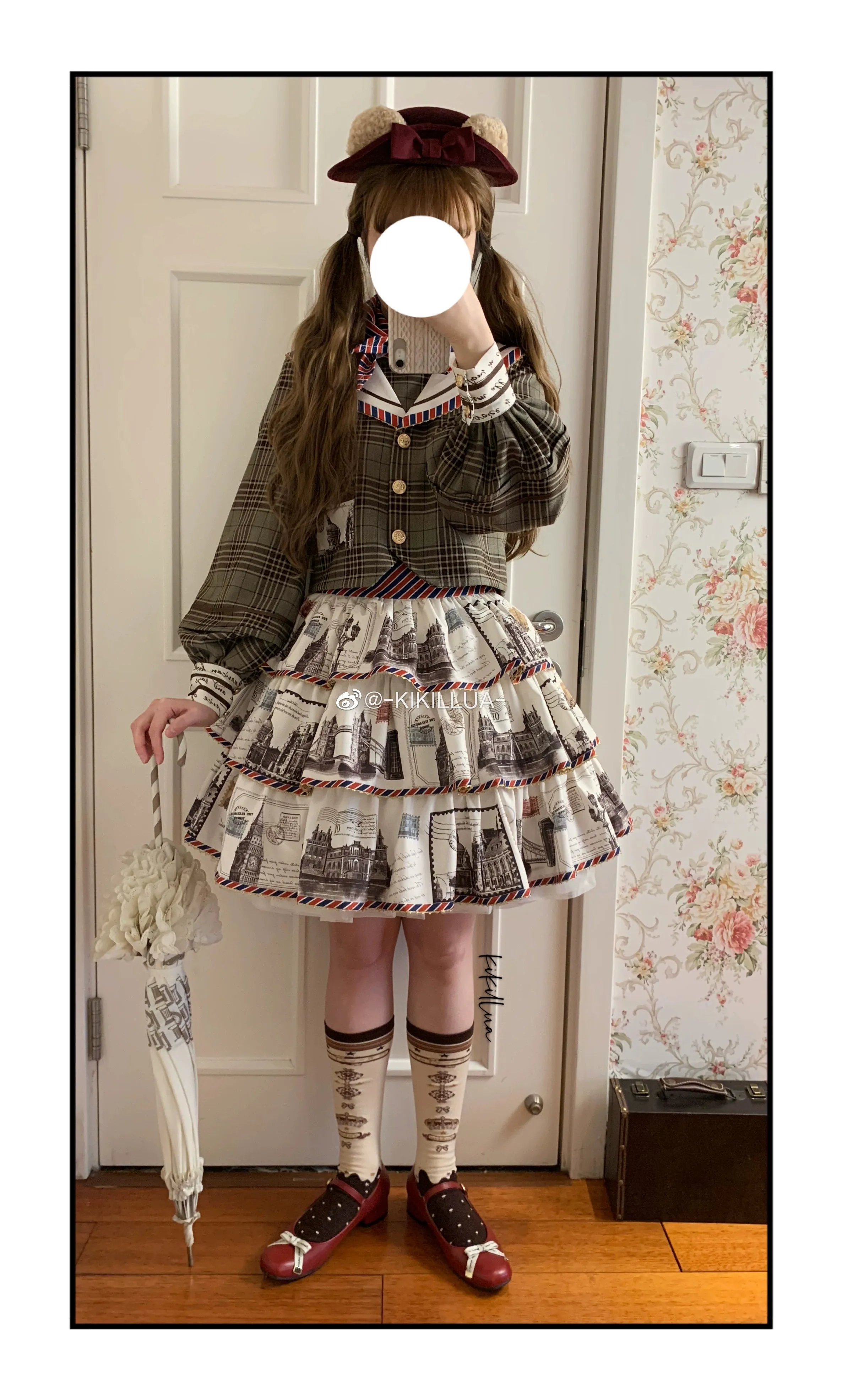 Yukines Box~Retro Lolita Chocolate Color Cotton Socks