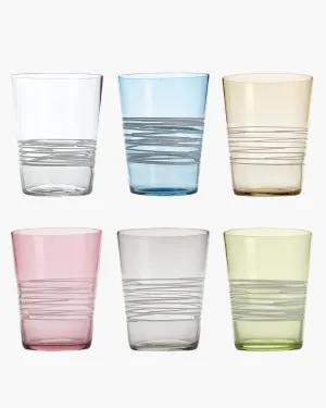 Zafferano Filante Set 6 tumblers in 6 different colours 40 cl-13.52 oz