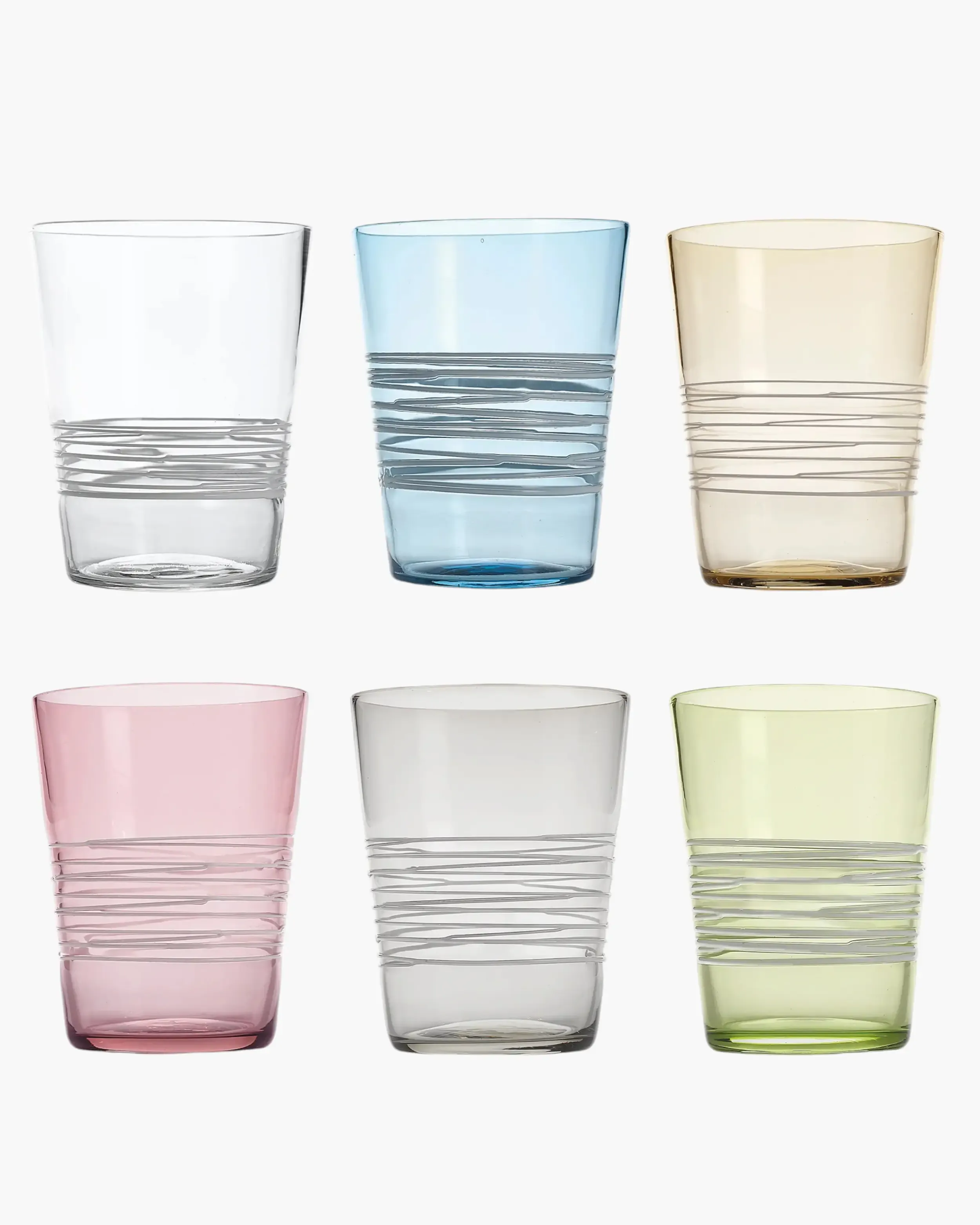 Zafferano Filante Set 6 tumblers in 6 different colours 40 cl-13.52 oz
