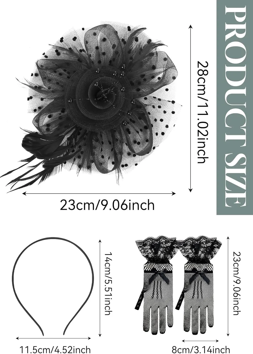Zando Kentucky Fascinators Hats for Women Derby Tea Party Hat Flower Mesh Feathers Headband Headwear Hair Clip for Girls
