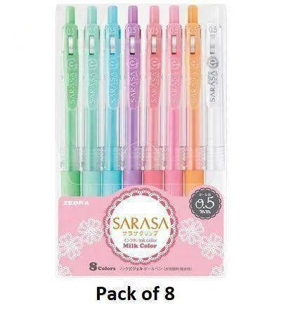 Zebra SARASA Milk Color Gel Pen Set