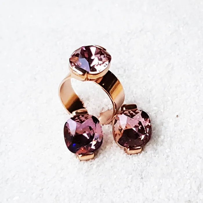 Zene Glam Swarovski Statement Ring