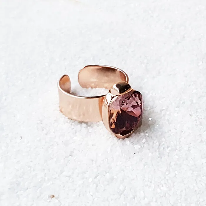 Zene Glam Swarovski Statement Ring