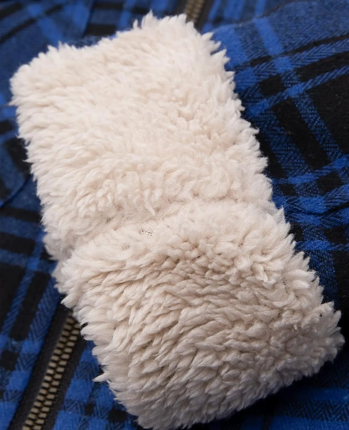 ZENTHACE Boys Sherpa Lined Full Zip Flannel Plaid Shirt Jacket,Cozy Hooded Flannel Shirt with Hand Pockets