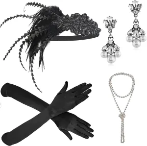 ZeroShop 1920s Flapper Accessories Set for Roaring 20s Costumes